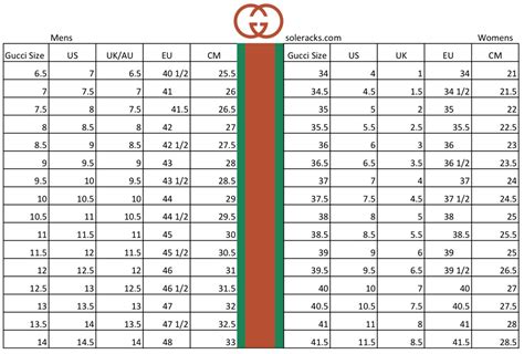 gucci size chart womens